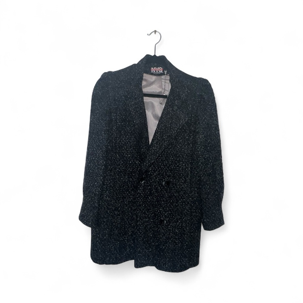 Vintage 1980s NYG speckled pea coat